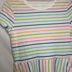 Girls - Wonder Nation Colorful Striped cotton dress with pockets - NWT